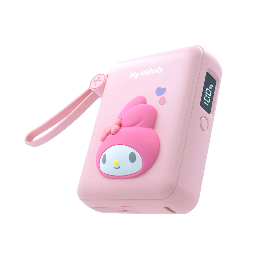 산리오 마이멜로디 대용량 보조배터리 10000mAh 잔량표시 고속충전 일체형 - 상세 이미지 3