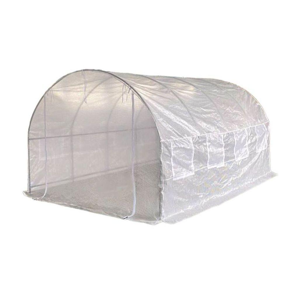 비닐 하우스 골조 덩굴 지지대 뼈대 조립식 자재 프레임 농막 4x2.15x2.2m 선반+커버 - 상품 이미지