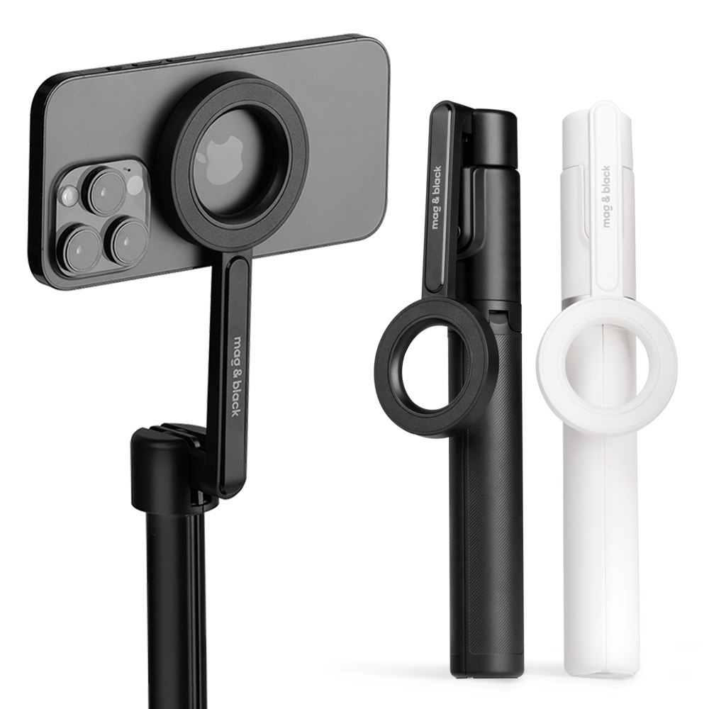 맥앤블랙 탭픽 맥세이프 셀카봉 삼각대 블루투스 핸드폰 아이폰 갤럭시 136cm