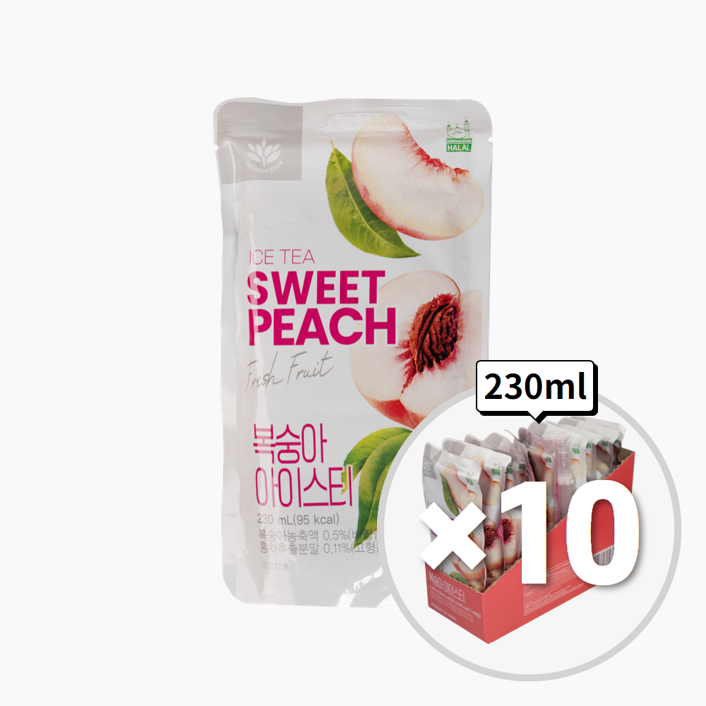편의점 파우치음료 230ml(10개입) 커피 복숭아 블루레몬 아이스티 - 상세 이미지 3