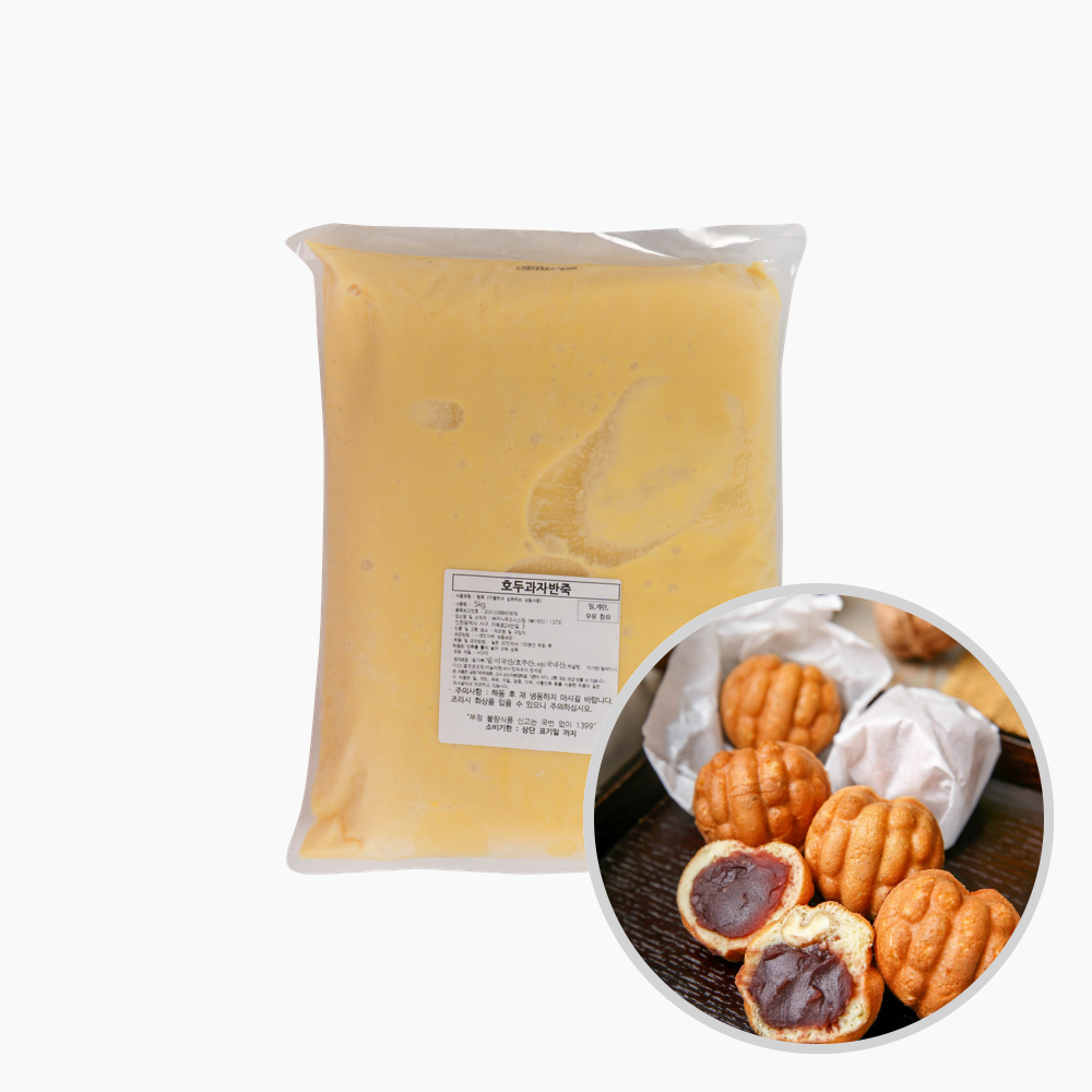 지니스 호두과자 반죽 5kg 행복한잉어빵 호도과자 땅콩빵 믹스
