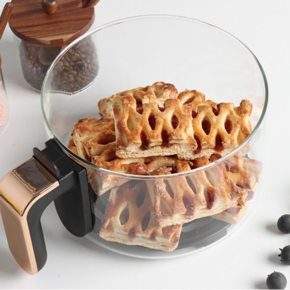 보이는 에어프라이어 글라스 유리 에어후라이어 에어프라이어기 4L