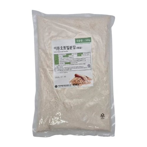 오트밀분말500g 100% 귀리분말 식사대용 선식 귀리쉐이크 파우더 가루 제빵 - 상세 이미지 2