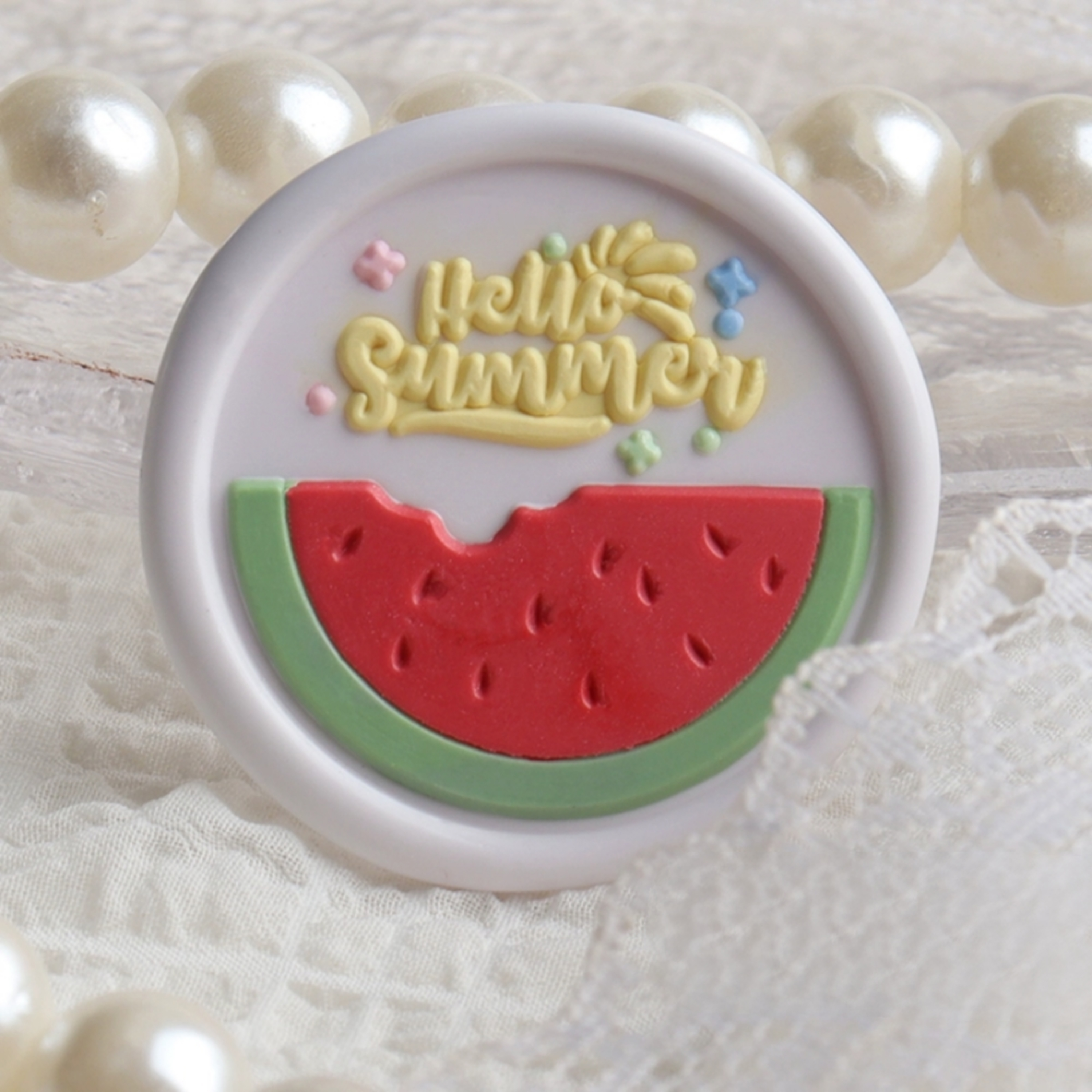 1평문구점 실링왁스 스탬프 인장 여름방학 테마 청첩장 Hello Summer