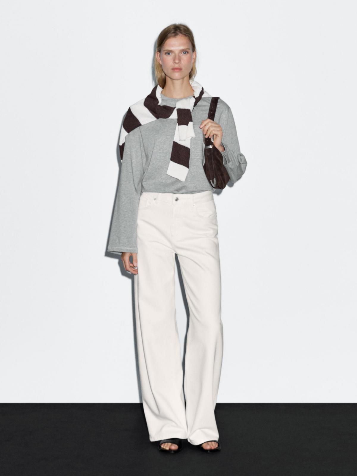 마시모두띠 하이웨이스트 배럴핏 데님 팬츠 5092/691 OFF WHITE - 상세 이미지 2