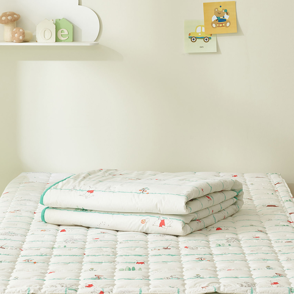 디즈니 키즈 그린푸 호주산 양모 차렵이불 SS