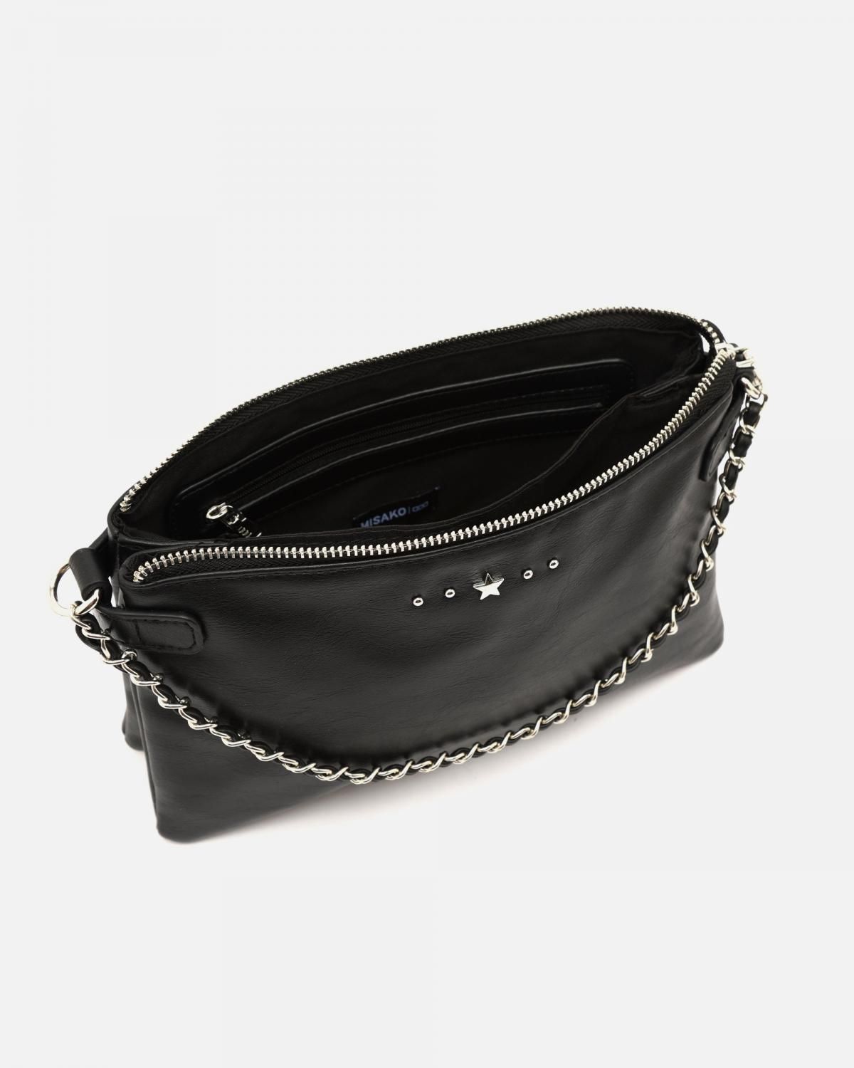 미사코 메탈릭 체인 더블스트랩 미니 숄더백 Nesco NESCO-5000143002010 NEGRO - 상세 이미지 5