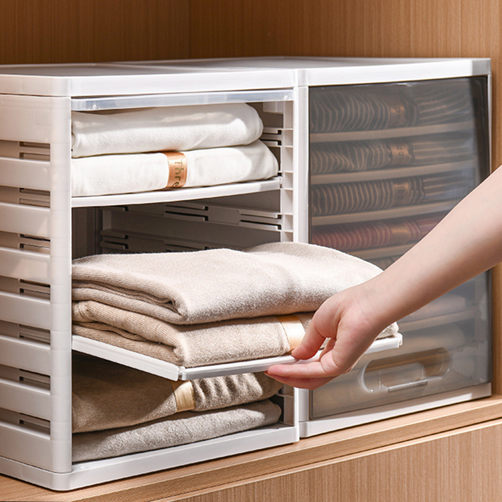 칸조절 옷정리함 옷정리트레이 옷장 티셔츠 니트 정리함 리빙박스 3칸