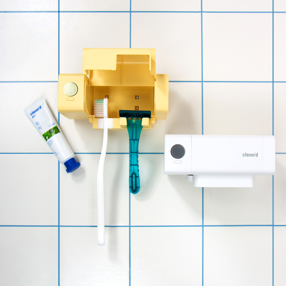 클린디 가정용 무선 2인용 칫솔살균기 트윈디 CL-406 화이트