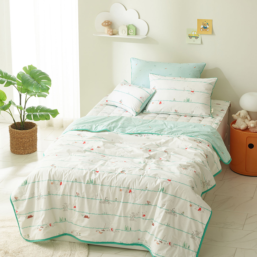 디즈니 키즈 그린푸 호주산 양모 차렵이불 SS