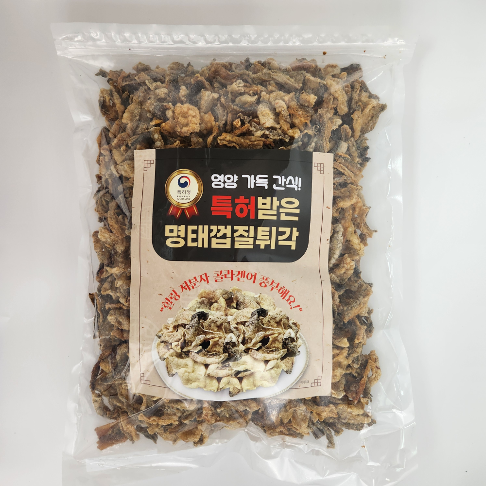 명식품본사 명태껍질튀각1kg 1개 [무양념] 반찬집 업소용 식당식자재 도매가 - 상품 이미지