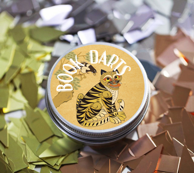 명화 북다트 제작 금속 책갈피 50개세트 책 선물 북마크 고양이와나비 이미지 4