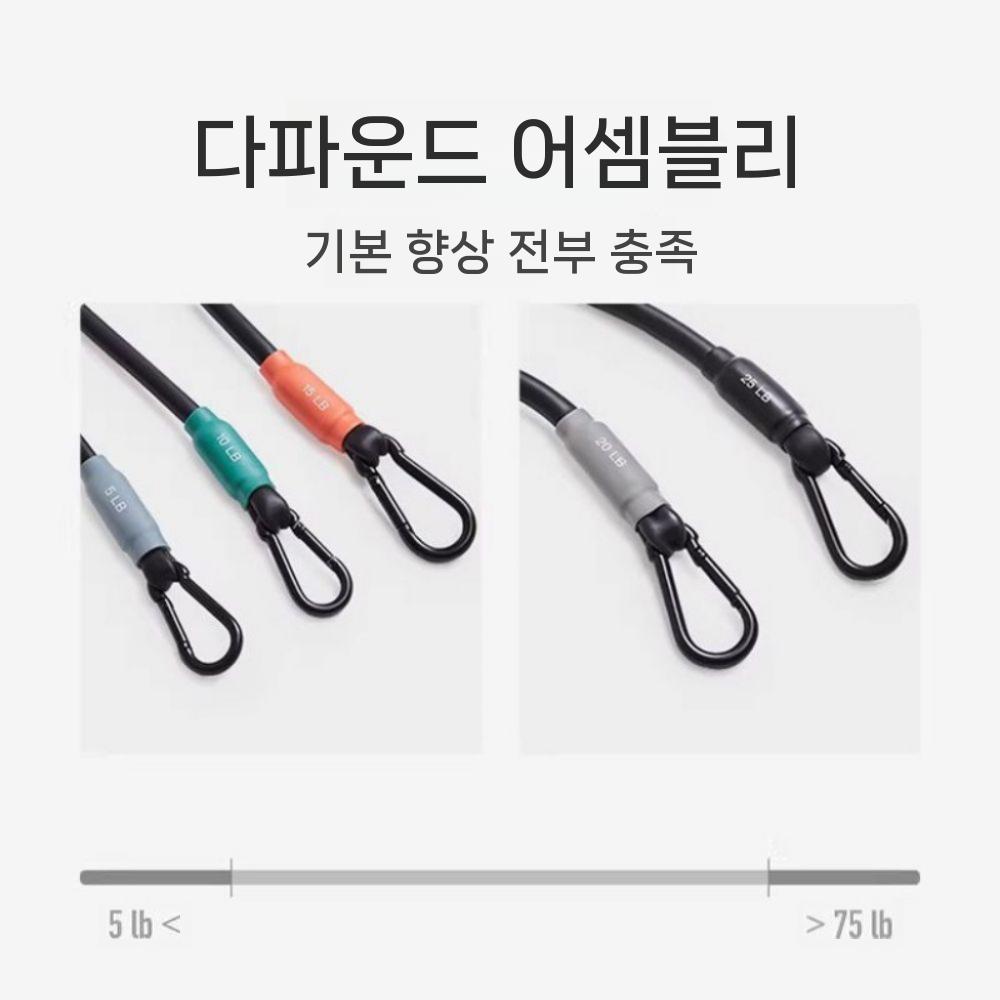 당기는 운동 저항 스트레칭 강도 트레이너 기구 헬스 스트랩 필라테스 훈련 로프 - 상세 이미지 2