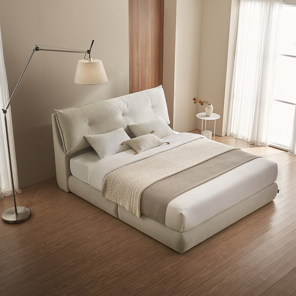 슬립퍼 샬롯 신혼부부 패브릭침대 저상형 호텔 침대 프레임 라지킹 LK