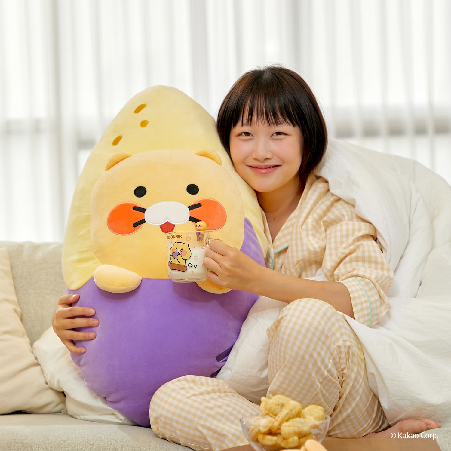 춘식이 고구마 바디 필로우 모찌 애착 대형 왕 봉제 인형 카카오 프렌즈 굿즈 - 상세 이미지 2