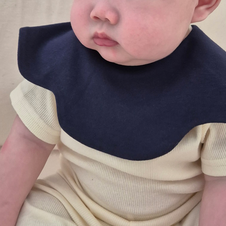 [바니블라썸] 여름롤링 턱받이 아기 빕 신생아 유아 이유식턱받이 국내제작 하늘무지