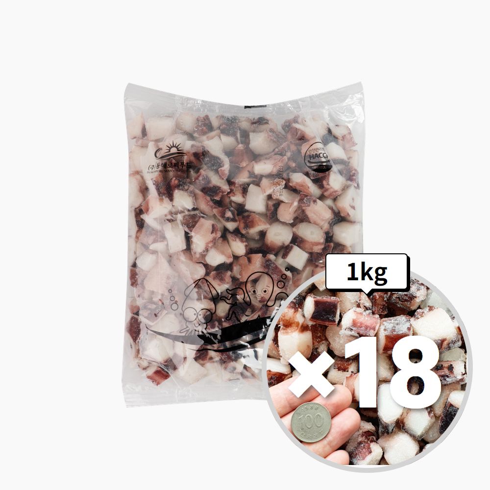 동해로 타코야끼 오징어 슬라이스 1kgX18팩 가문어