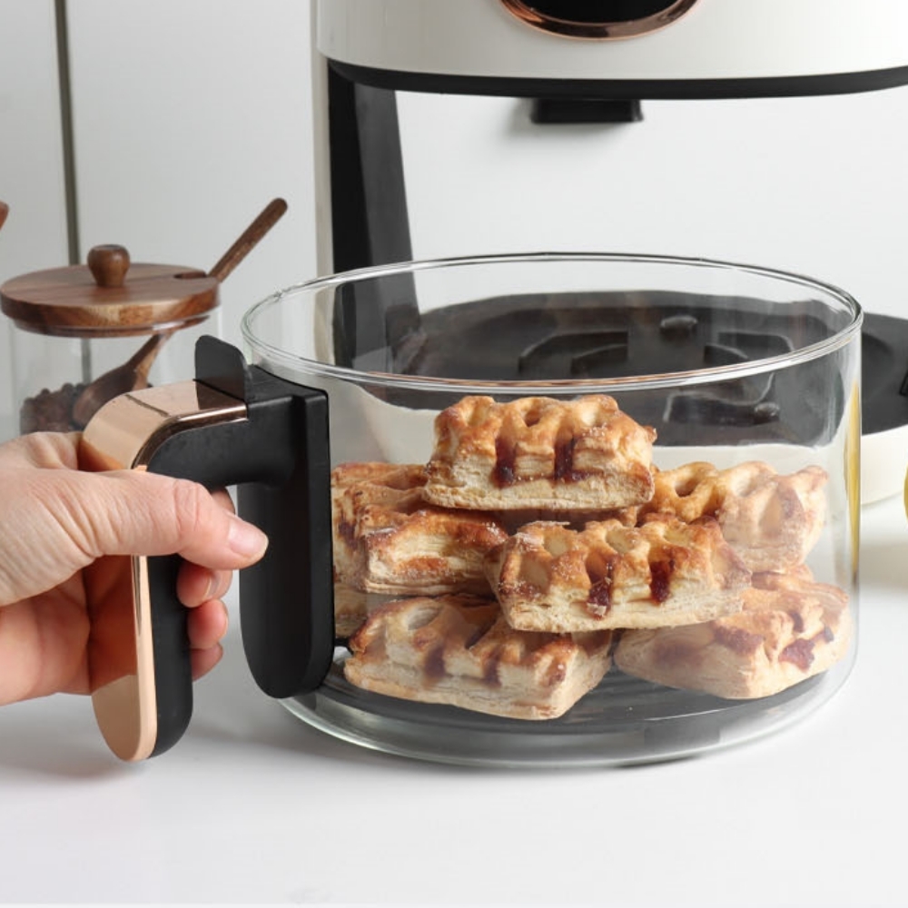 보이는 에어프라이어 글라스 유리 에어후라이어 에어프라이어기 4L