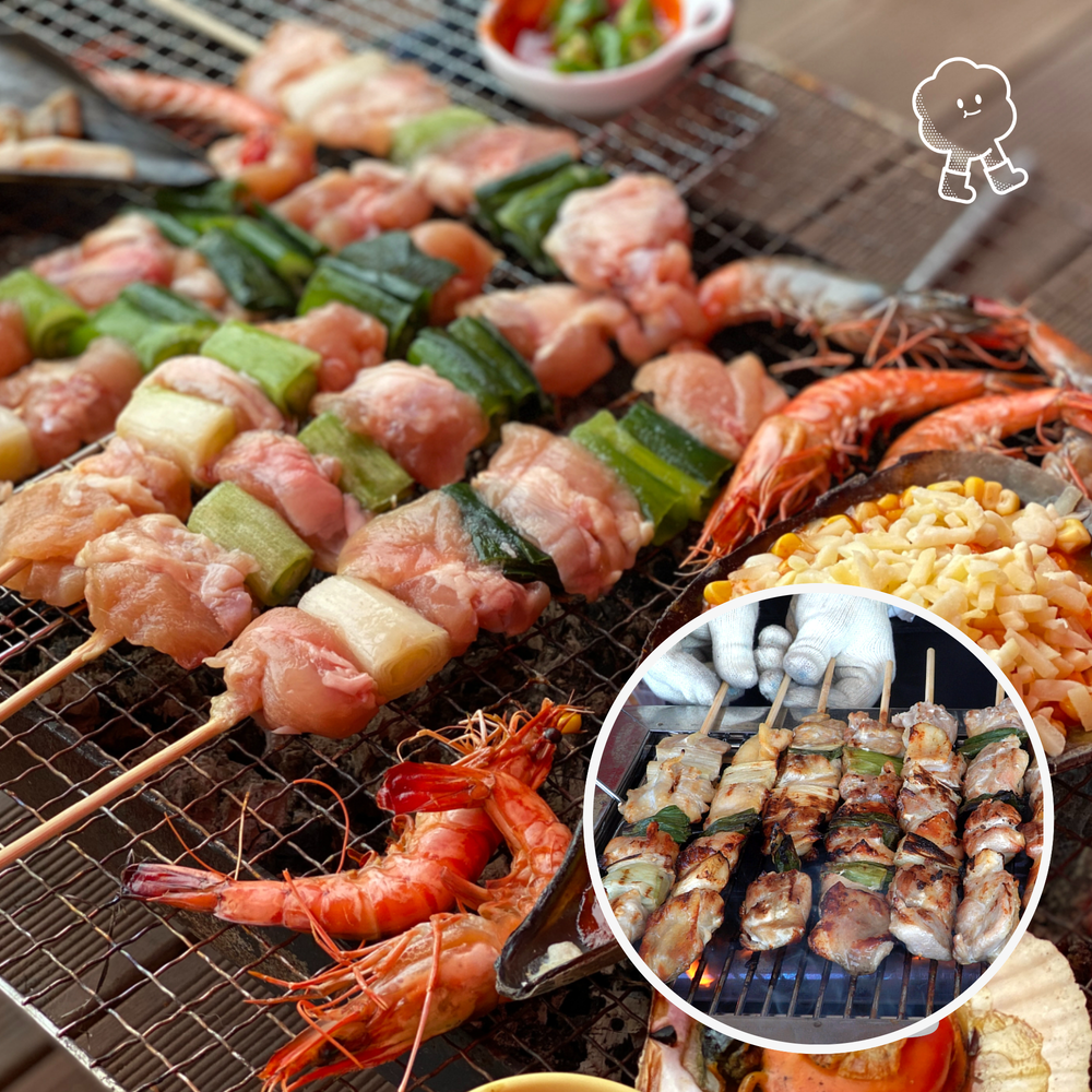 오니네 수제 야키토리 닭꼬치 6종 외 파닭꼬치 목살꼬치 순살꼬치 닭목살 수제 꼬치 행사용 직화구이 축제음식 캠핑 행사장