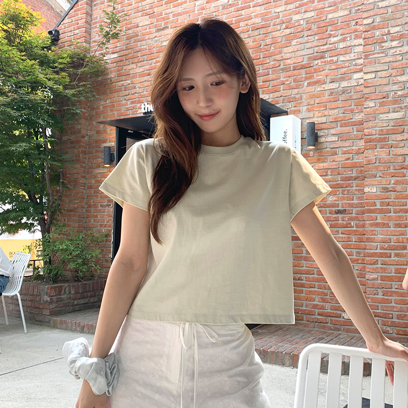 트로이 크롭 반팔 티셔츠 ts4593 - 상세 이미지 2