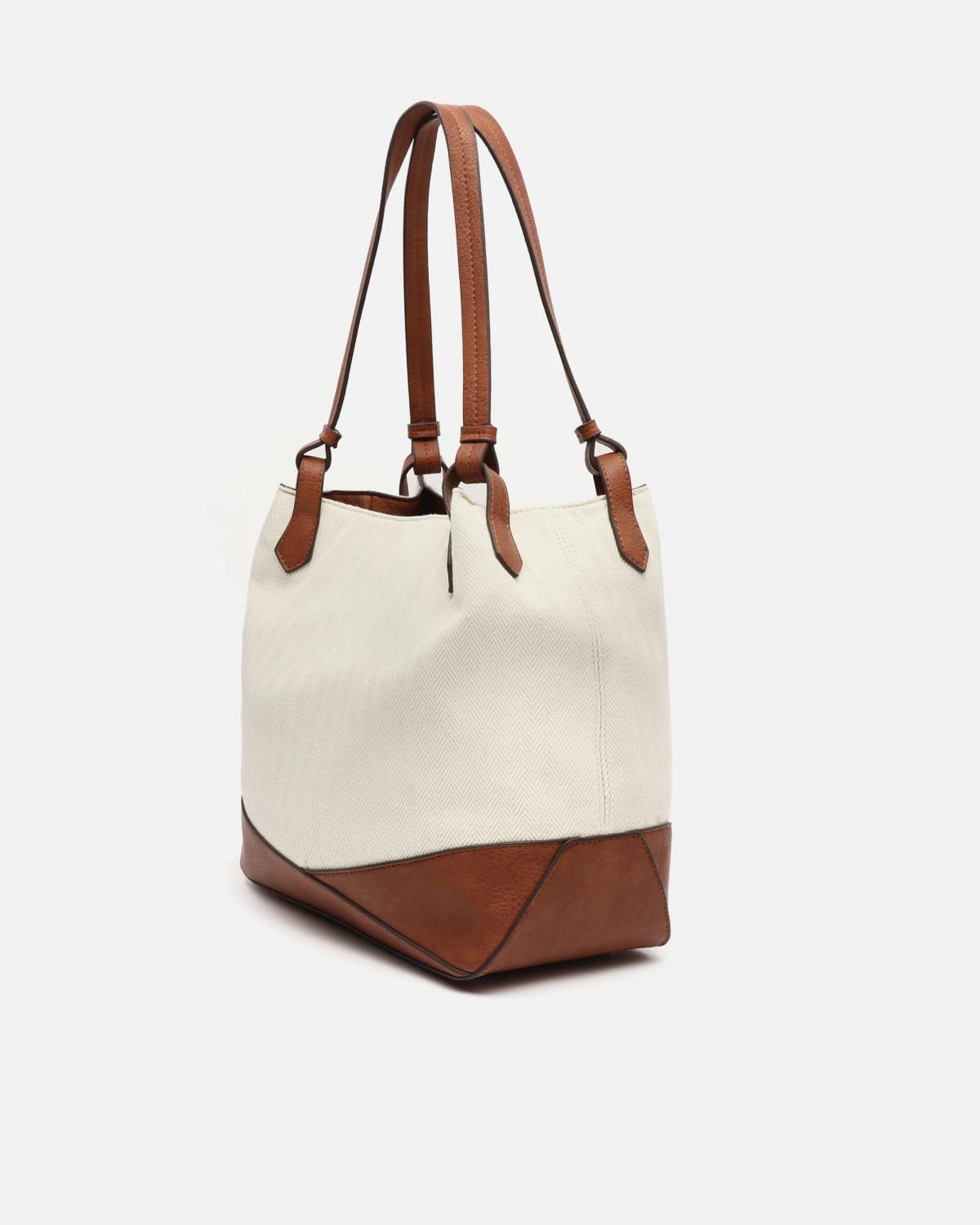 미사코 토트숄더 멀티 스트랩 라지 패브릭백 NIA-5000412414018 NATURAL - 상세 이미지 2