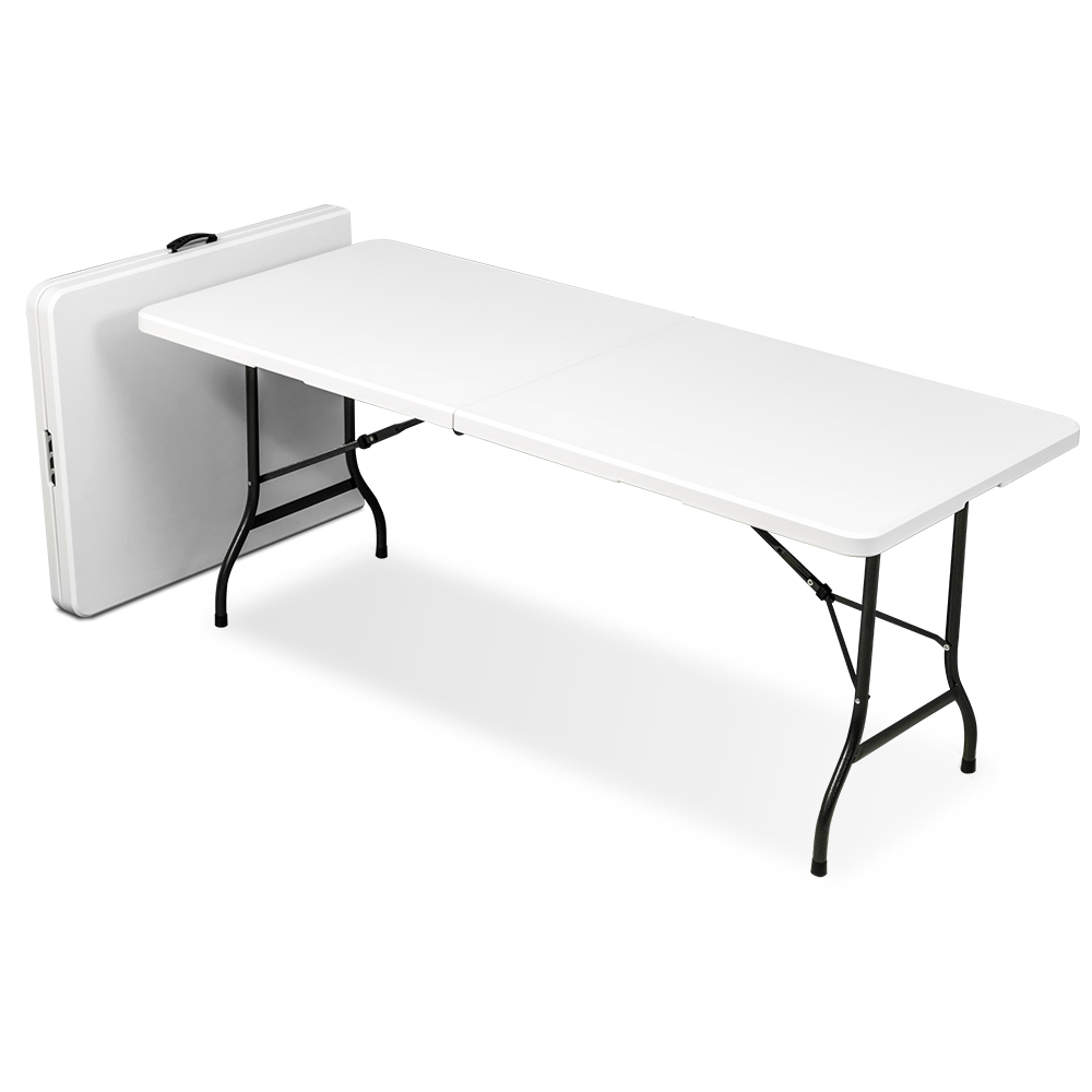 로티캠프 접이식 테이블 1800 폴딩 간이 식탁 입식 브로몰딩 다용도 화이트