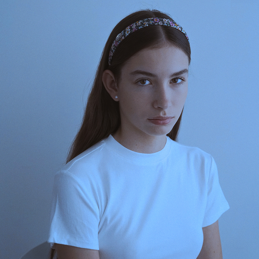 루드 빈티지 플라워 크리스탈 헤어밴드 L25SSAC38