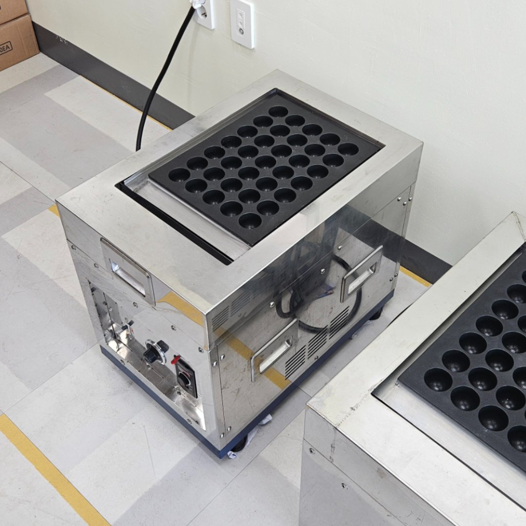 전기식 반자동 타코야끼 조리기계 전동 자동 기계 버너 불판포함