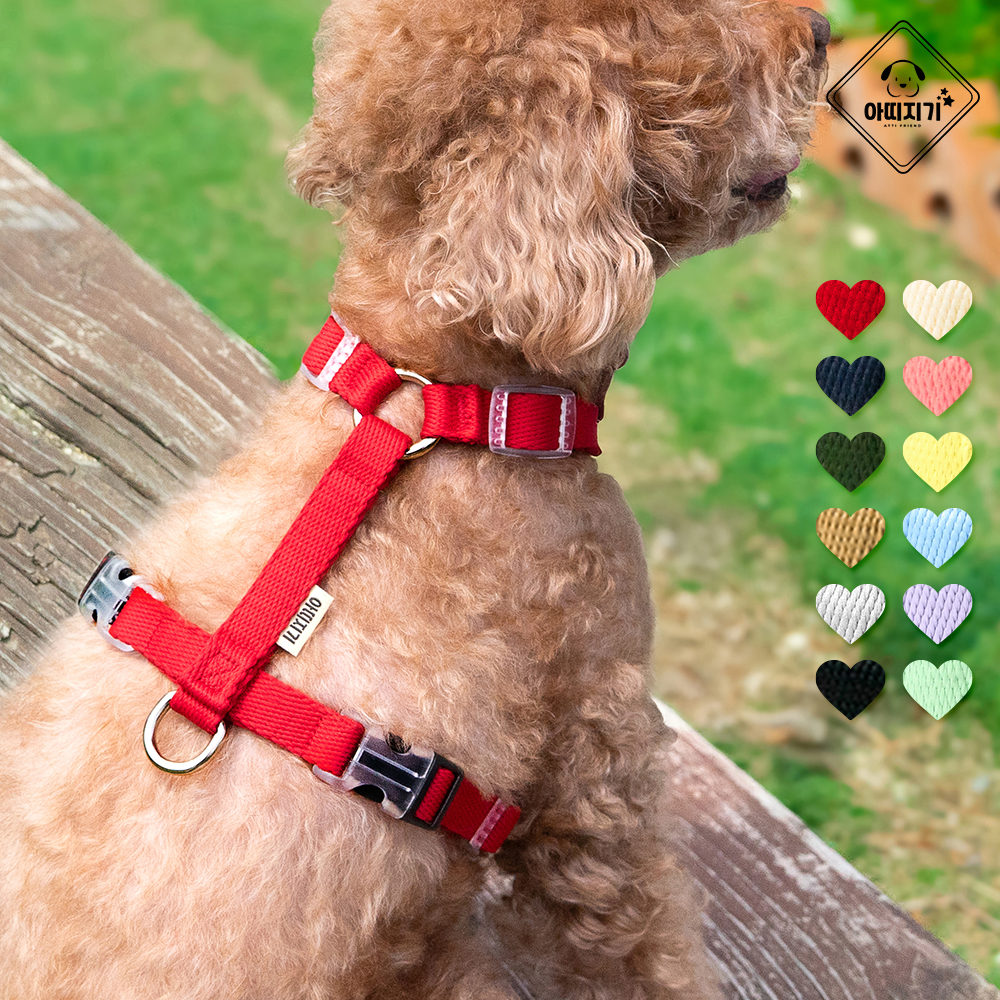 강아지 하네스 소형견 가슴줄 앞섬방지 H형 중형견 대형견 XS