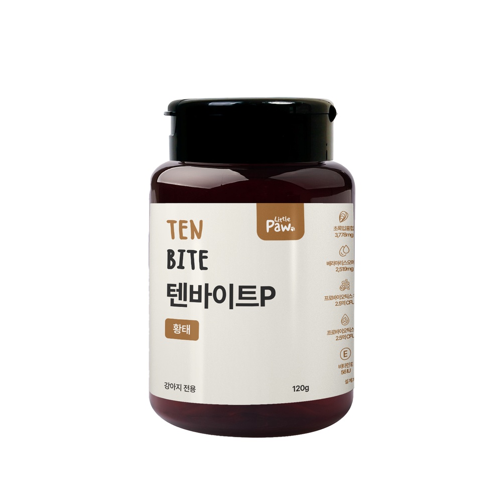 리틀포우 텐바이트 강아지 노견 종합영양제 관절 심장 피모 지리산흑돼지, 120g, 1개 - 상세 이미지 4