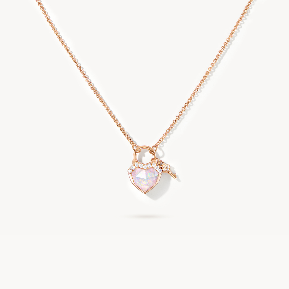 롤라로즈 Heart Lock 하트 원석 여자 펜던트목걸이 LR52101 - 상품 이미지