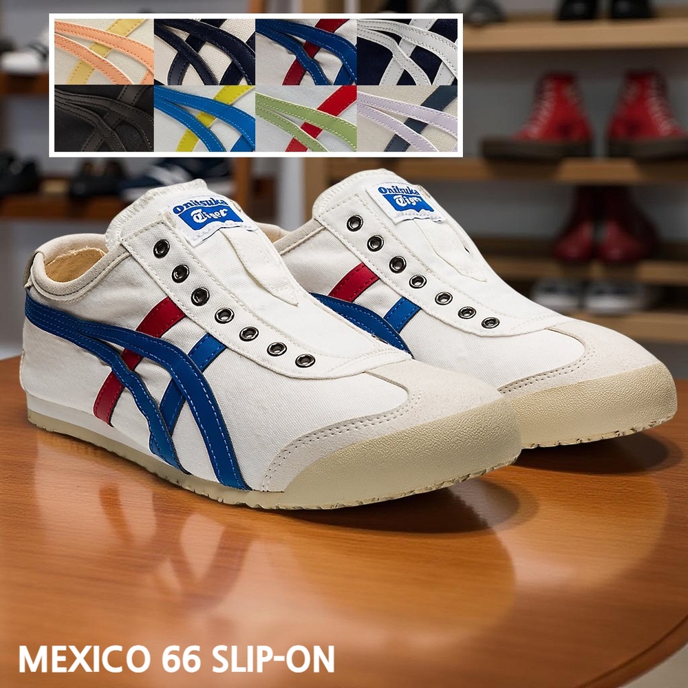 오니츠카타이거 멕시코 66 슬립온 스니커즈 운동화 여성 1183A360 TRICOLOR 240 - 메인 이미지