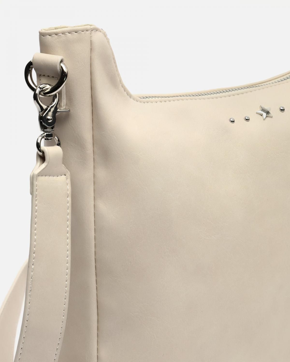 미사코 메탈릭디테일 미니멀 숄더백 Nesco1 NESCO-1-5000135117012 BEIGE - 상세 이미지 3
