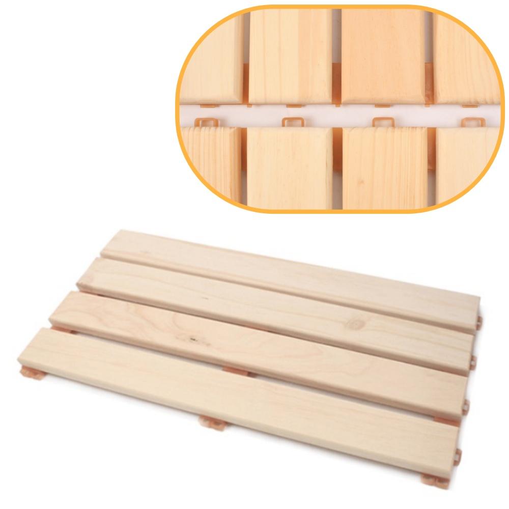 2개 조립식베란다바닥 원목조립마루 베란다나무데크