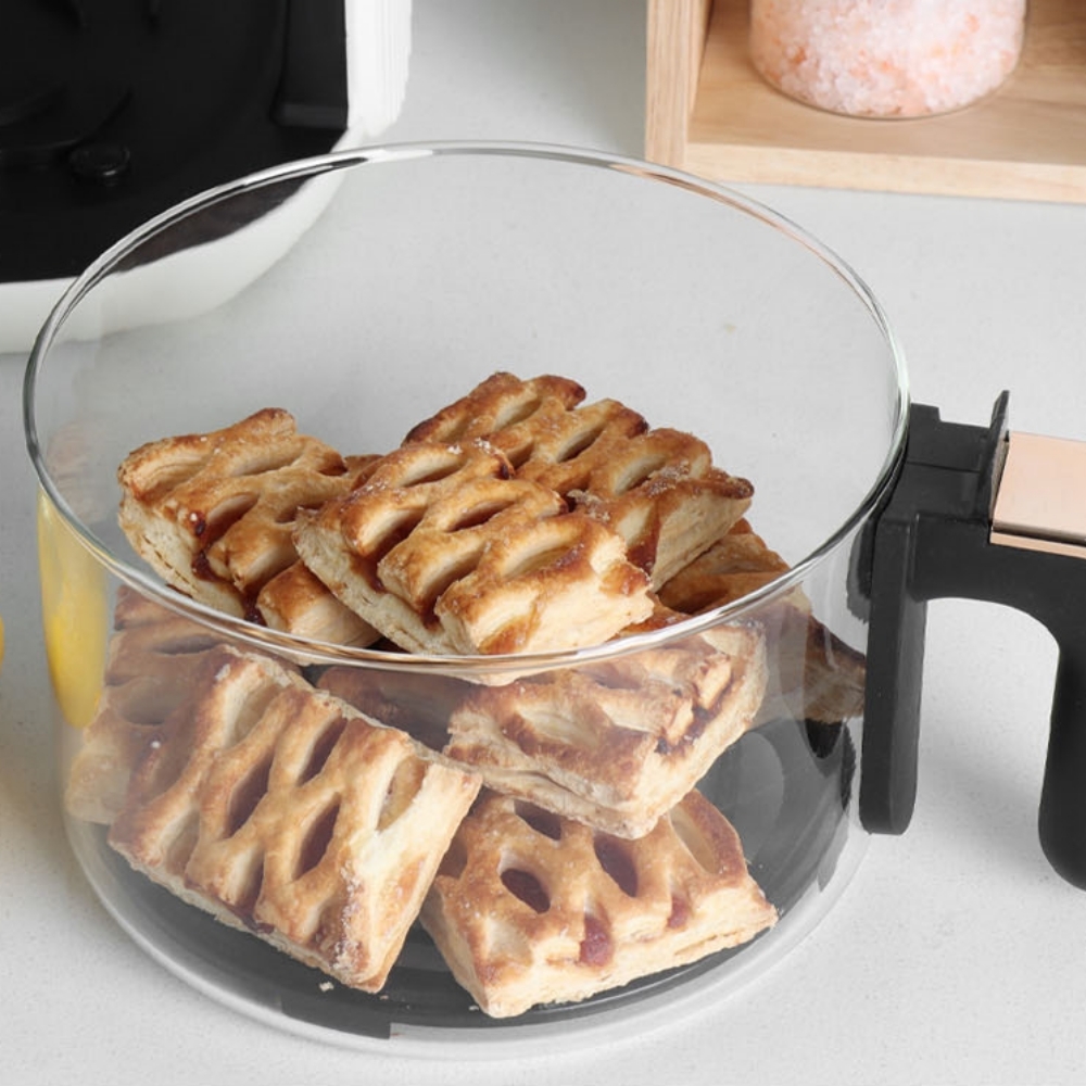 내열유리 글라스 에어프라이어 바스켓 소형 미니 에어후라이기