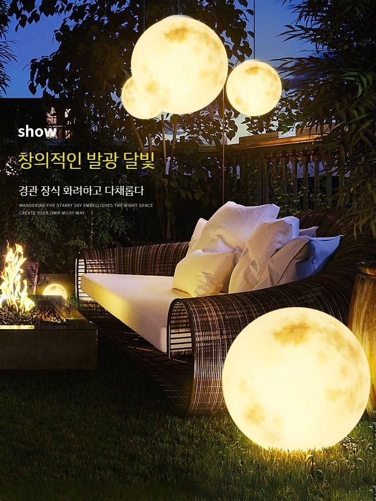 모형 조형물 달 야경 조경 의자 보름달 포토존 로비 - 상세 이미지 3
