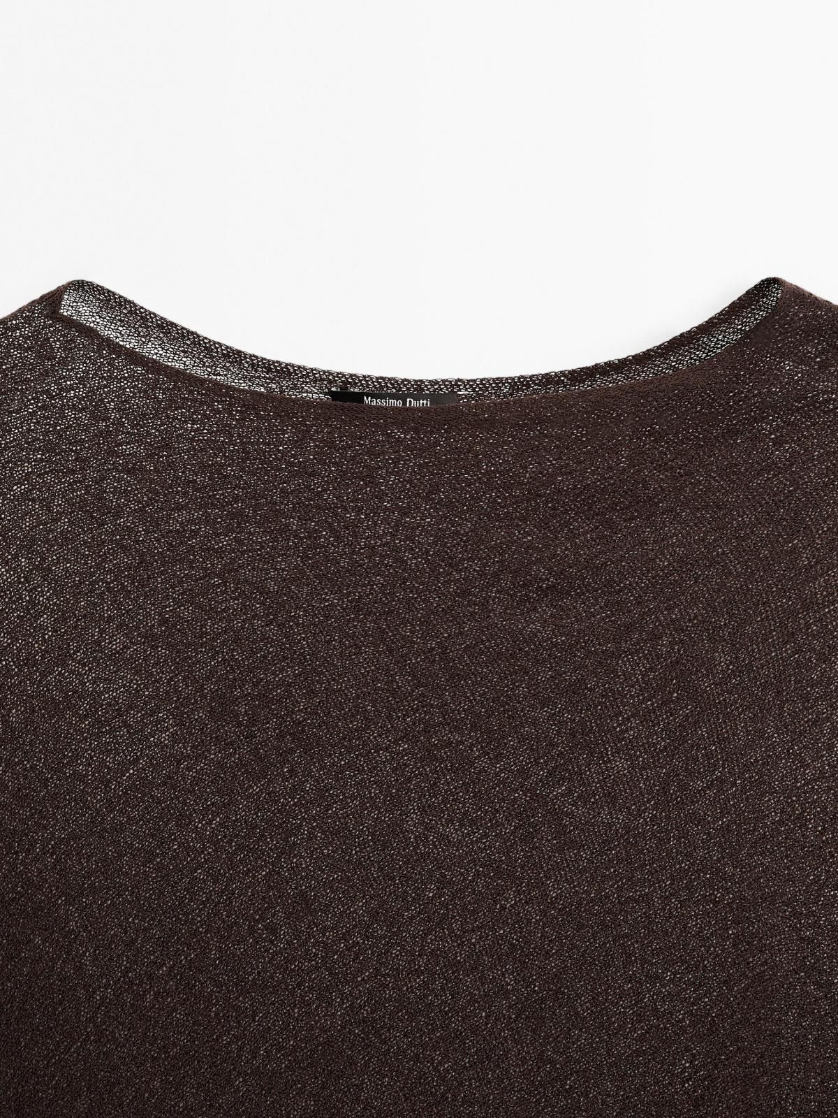 마시모두띠 브라운 비대칭 니트 케이프 5685/586 BROWN - 상세 이미지 3