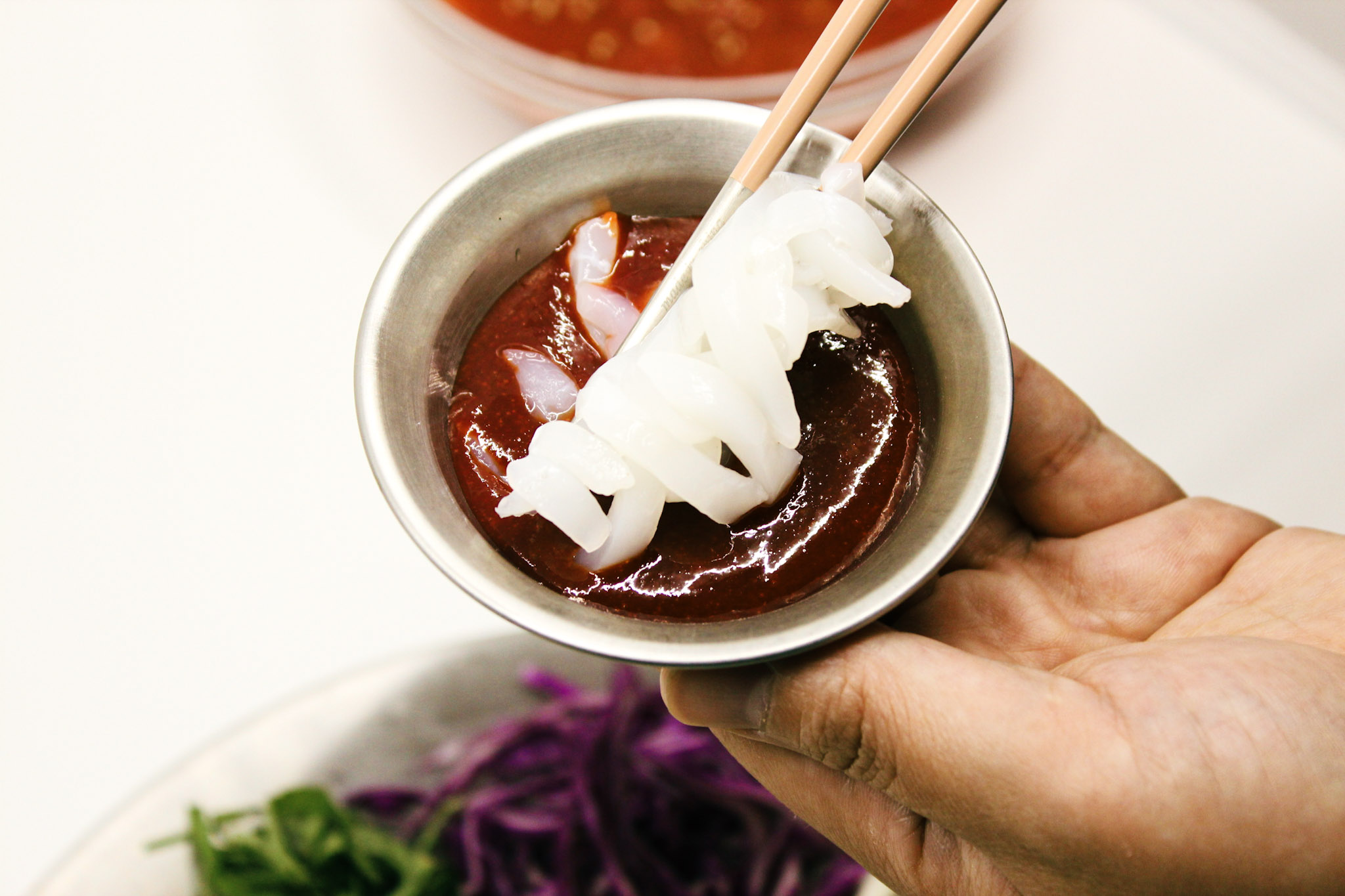 냉동 횟감용 갑오징어채 500g 물회 오징어회 회무침 슬라이스 횟집 가정용 - 상세 이미지 4