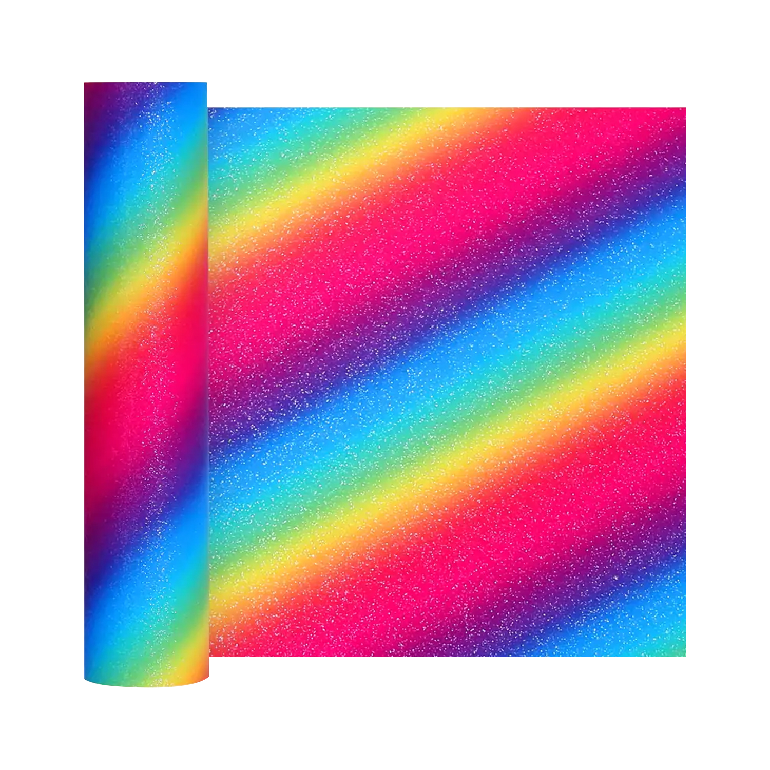 글리터 시트지 미니 롤 레터링 토퍼 300x1500mm, 레인보우, 1롤 - 상품 이미지