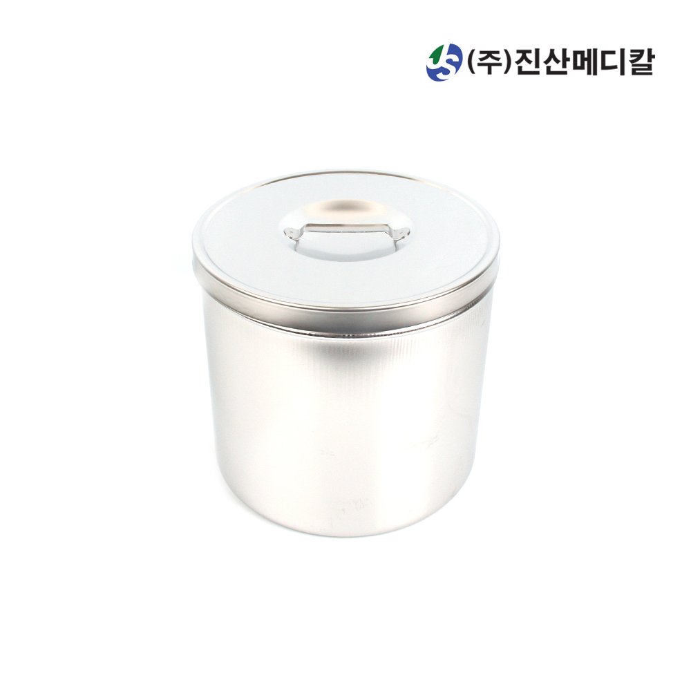 국산 고급형 스텐 스폰지캔 5호 소독캔 소독통 알콜솜통 거즈캔 병원 의료용 캔 통 병원용 - 상품 이미지
