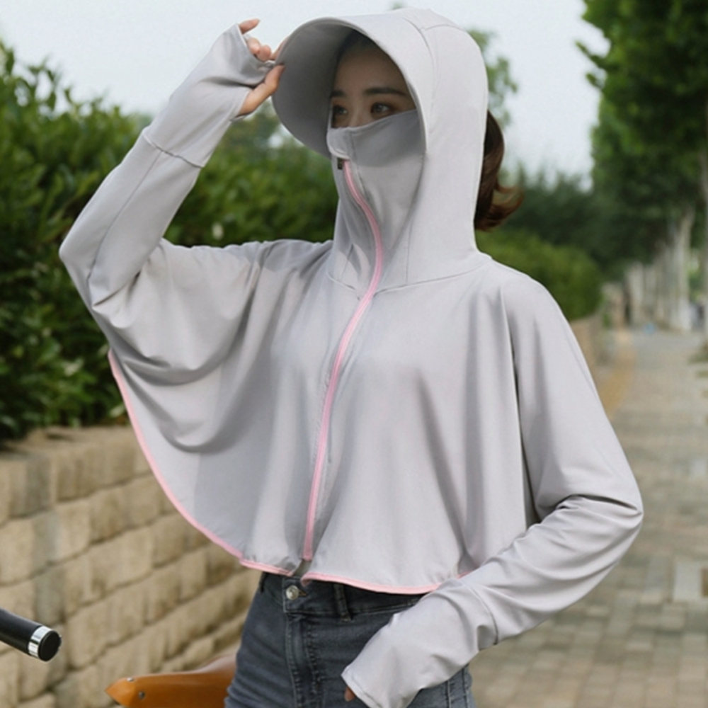여성 여름용바람막이 아이스 자켓 자외선차단 조깅 후드집업