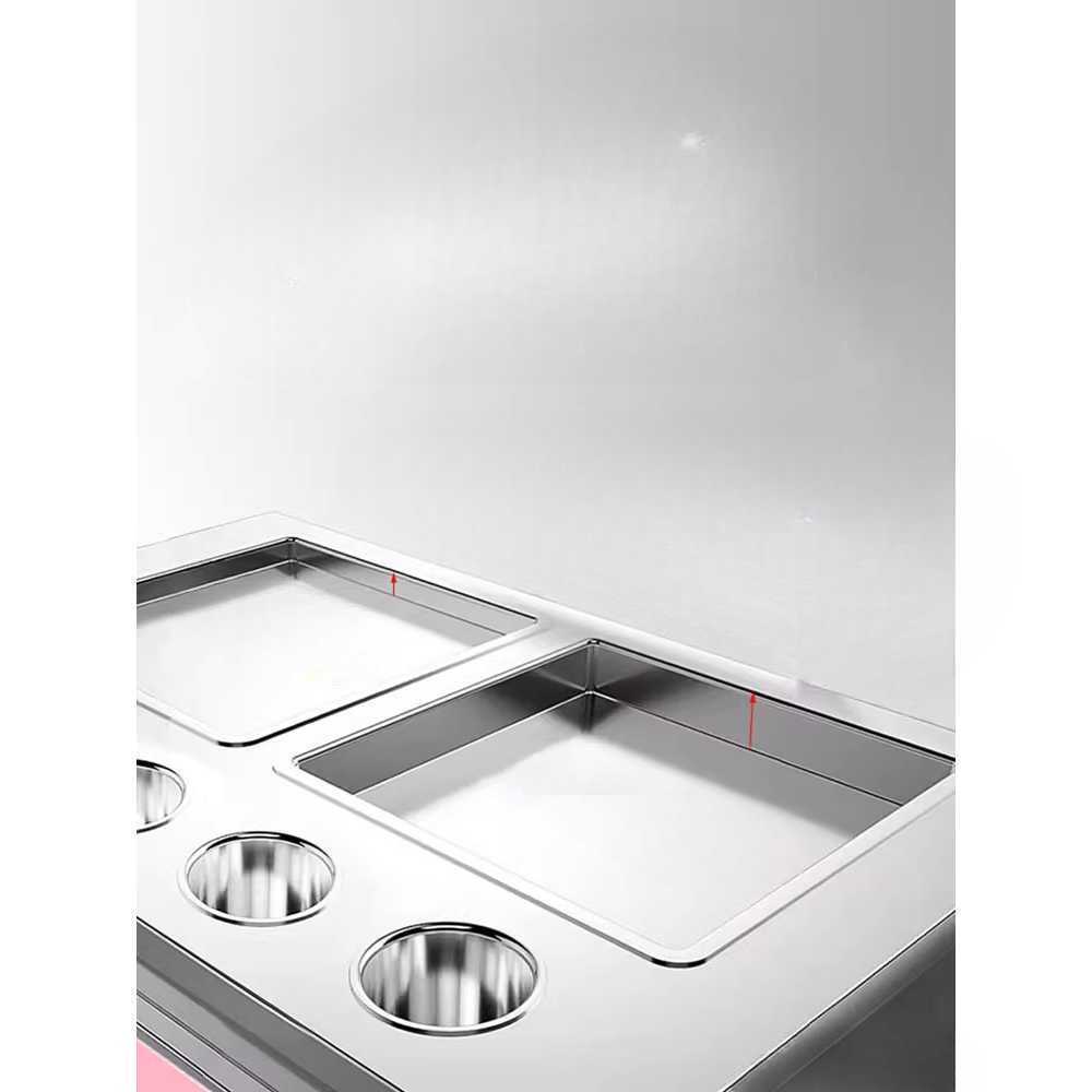 아이스크림 철판 메이커 냉동팬 푸드트럭 제조 장비 3통-850W - 상세 이미지 3
