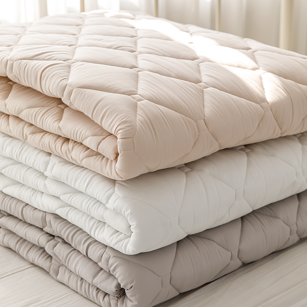 쿠에뜨 모달 100% 무지 순면 카페트 논슬립 고정밴드 SS 초코 침대패드