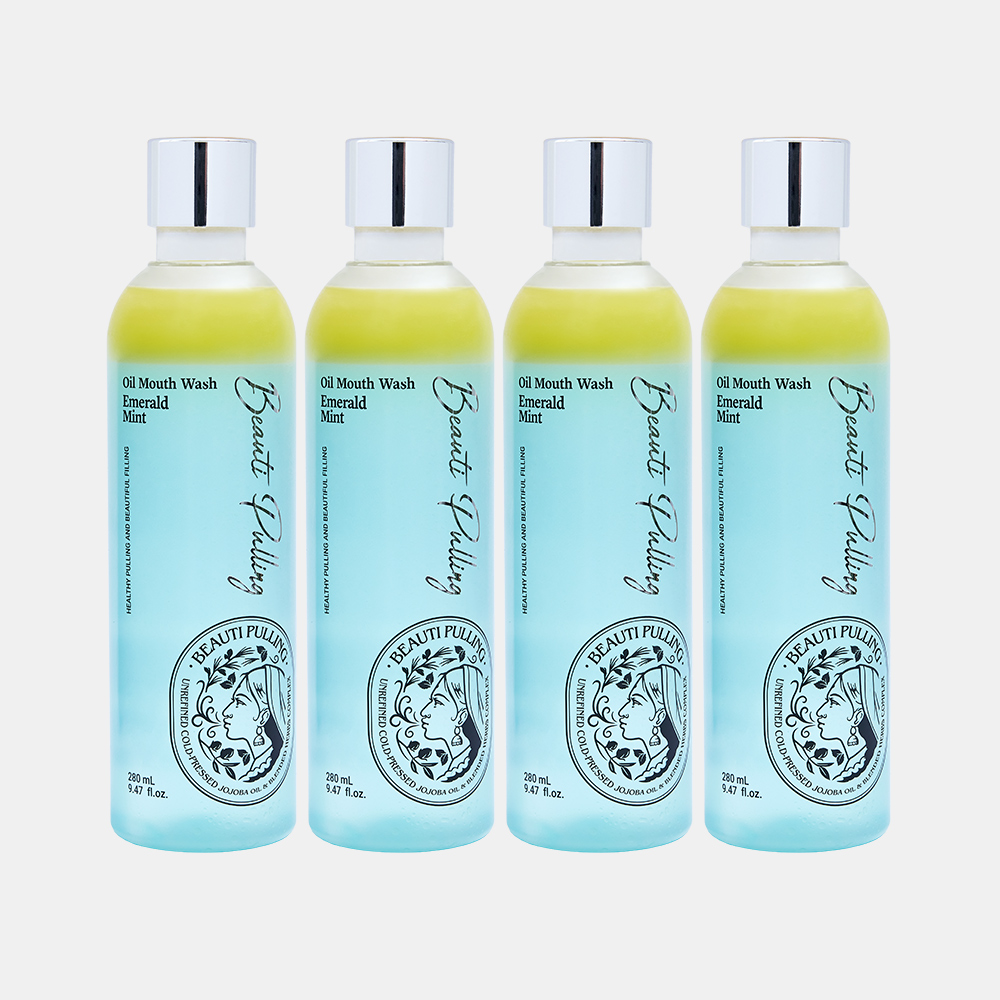 동국제약 뷰티풀링 오일가글 에메랄드민트 / 오일마우스워시 280ml, 4개 - 상품 이미지
