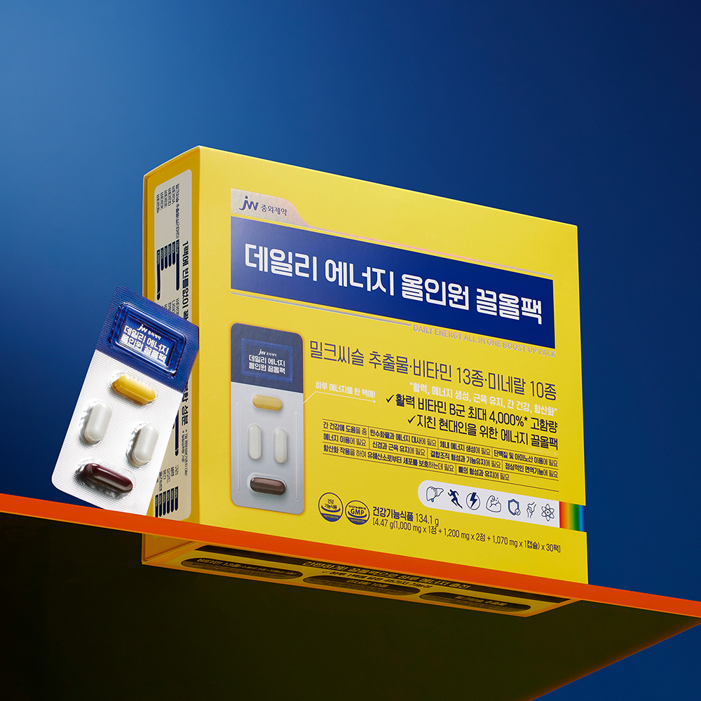 JW중외제약 데일리 에너지 끌올팩 비타민B 밀크씨슬 올인원영양제 멀티팩 30포, 1개 - 상세 이미지 2