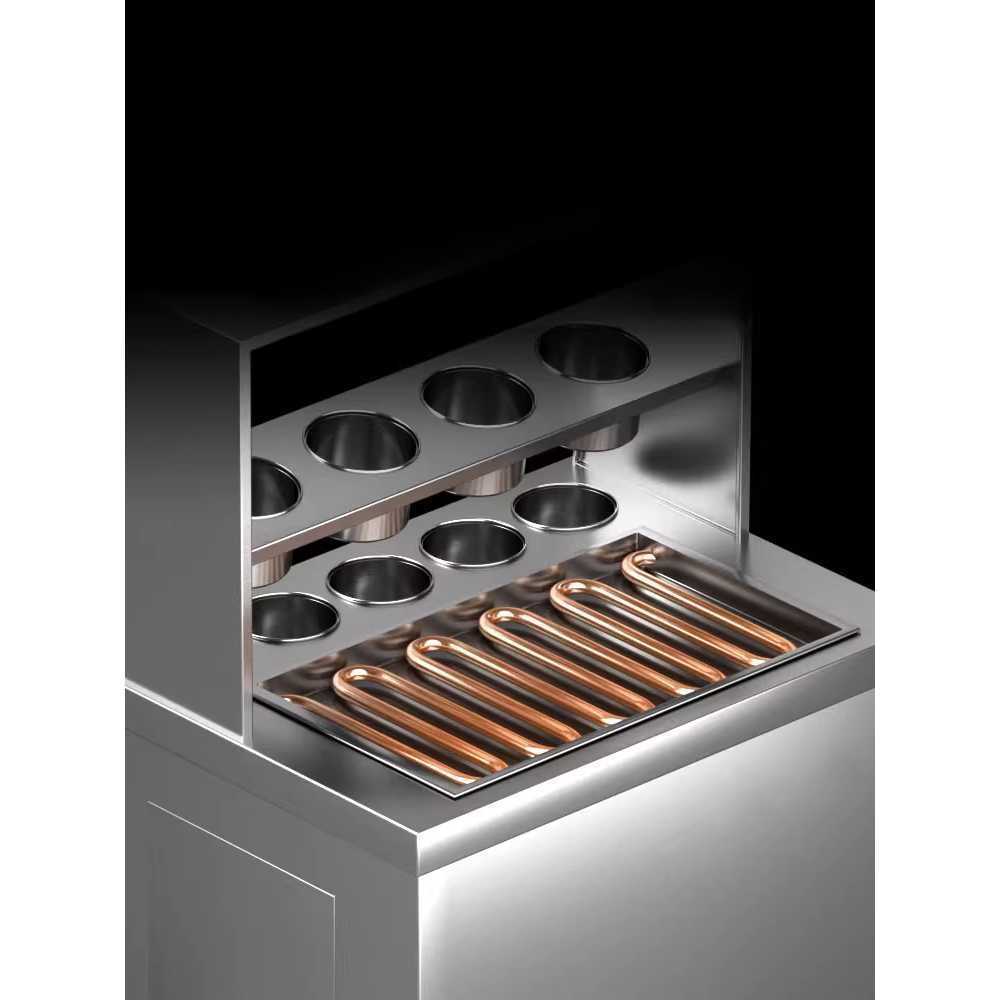 아이스크림 철판 메이커 냉동팬 푸드트럭 제조 장비 3통-850W - 상세 이미지 4