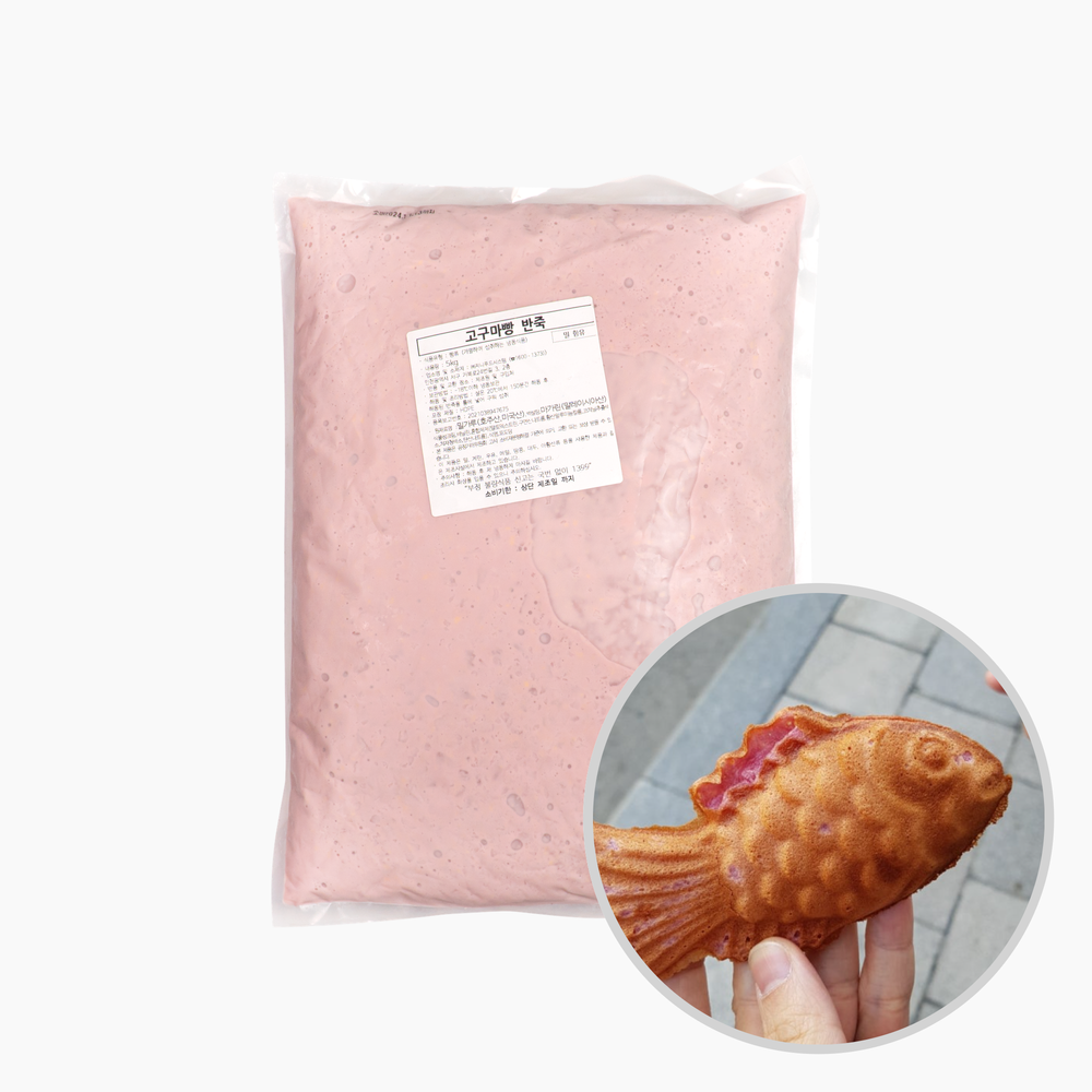 지니스 고구마빵 반죽 5kg 붕어빵반죽 자색고구마 믹스 - 상품 이미지