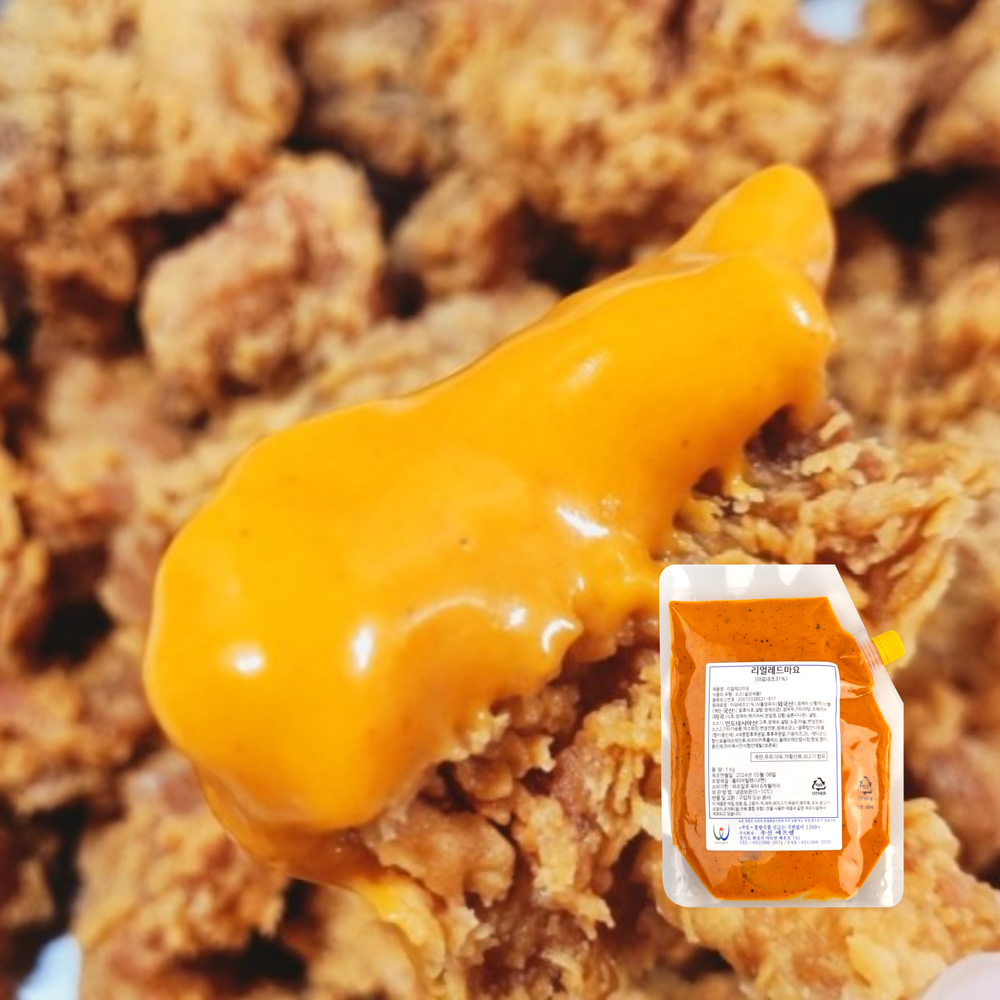 맛붐 레드마요소스 1kg 매운맛 페퍼 후추 마요네즈 치킨소스 - 상세 이미지 3