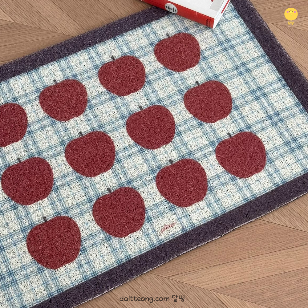 달떵 귀여운 프루트 현관 코일 매트 애플 레드 신발장 발매트 발판 베란다 입구 매장