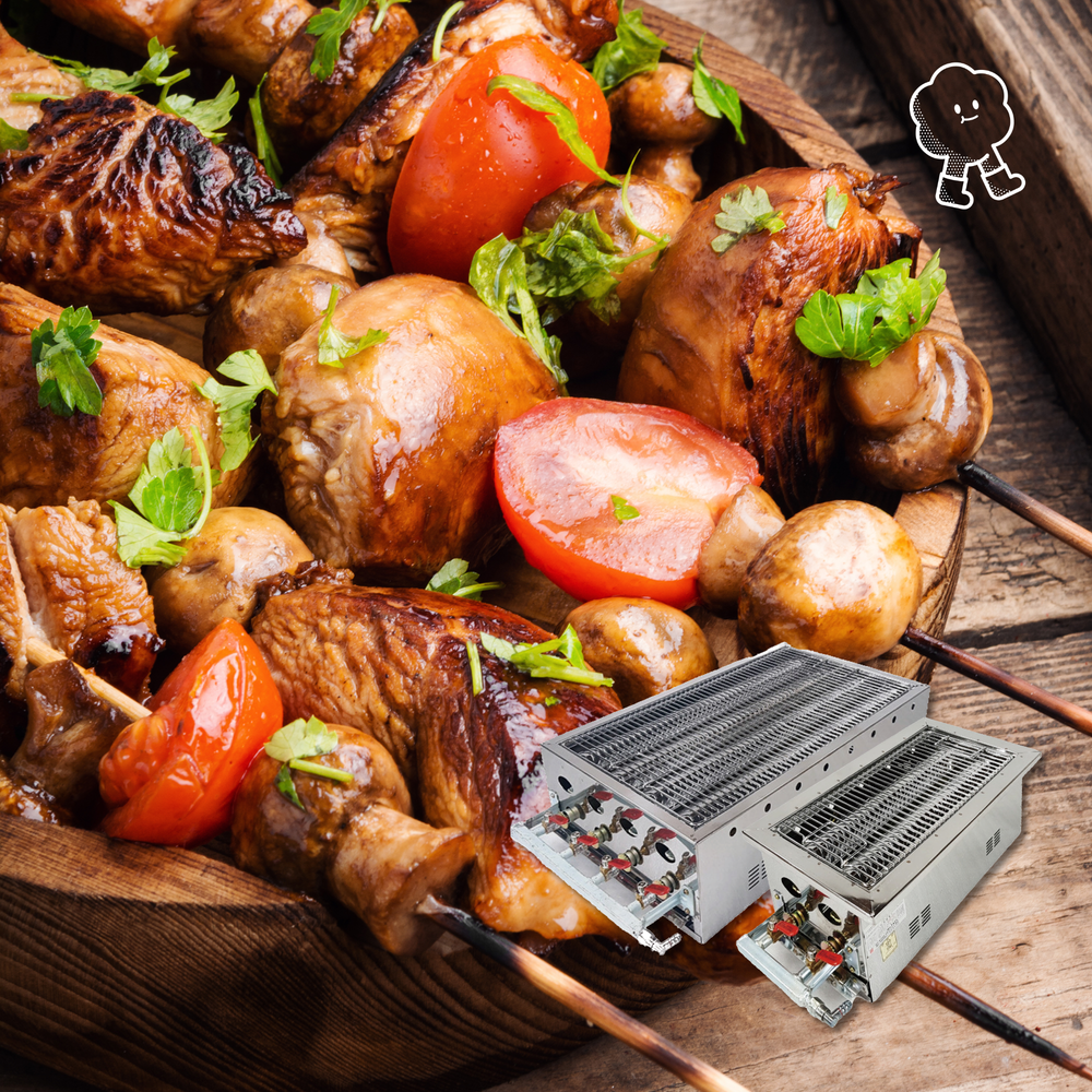 대영산업 닭꼬치 버너 기계 (LPG/LNG) 석쇠포함 구이기 기계